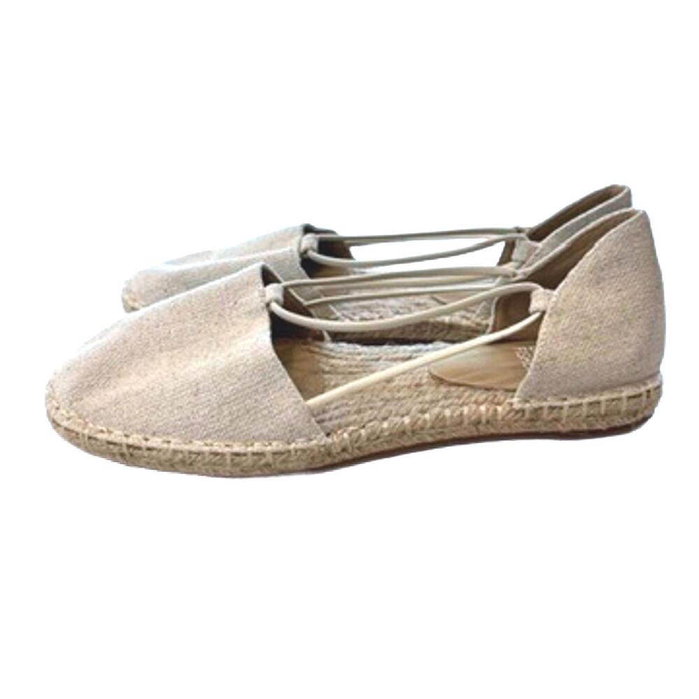 Eileen Fisher Lee‎ d’Orsay Beige Espadrille Flats Women’s Size 7.5 New w/o Tags